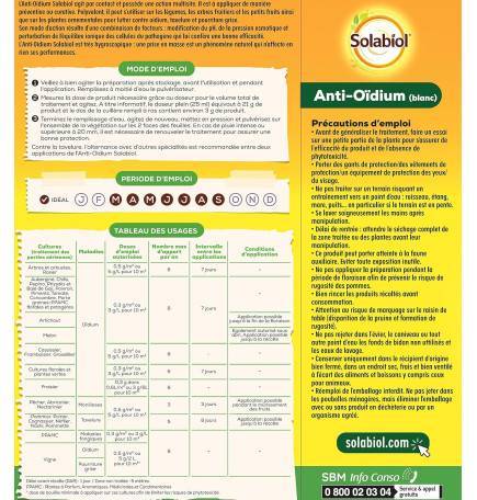 Étui Solabiol SOARMI100 poudre fongicide rosier potager