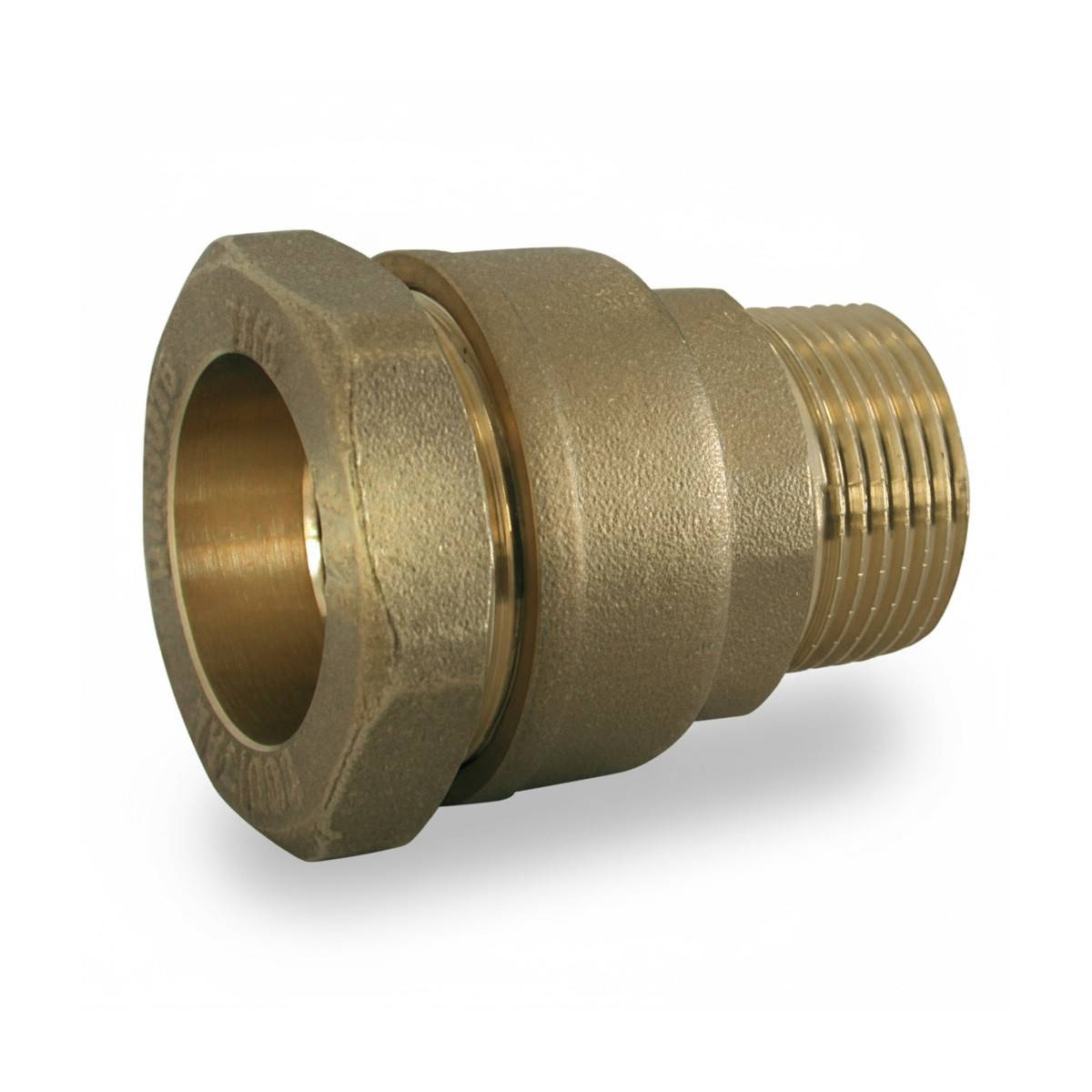 Raccord à compression droit male en laiton