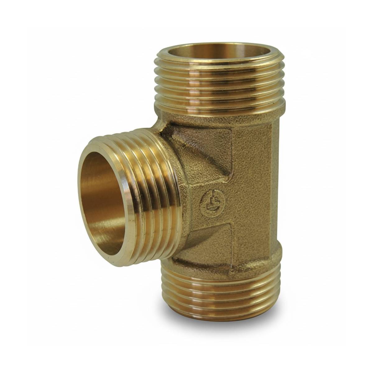 Raccord laiton à visser : Té égal Mâle/Mâle/Mâ Raccord laiton à visser : Té égal Mâle/Mâle/Mâ
