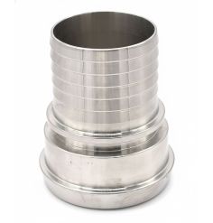 Female food connection with DIN stainless steel socket 316