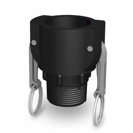 Female camlock connection - BSP polypropylene male threaded