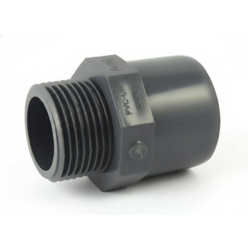 Adattatore maschio / femmina o maschio / maschio in PVC misto da avvitare e da incollare Adattatore maschio / femmina o maschio / maschio in PVC misto da avvitare e da incollare