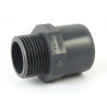 Male / female or male / male mixed PVC adapter for screwing and gluing — Ø A: 12mm | Ø B: 16mm | Ø C : 3/8''