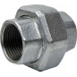 Accesorio de unión de alcance cónico hembra-hembra en hierro fundido maleable galvanizado