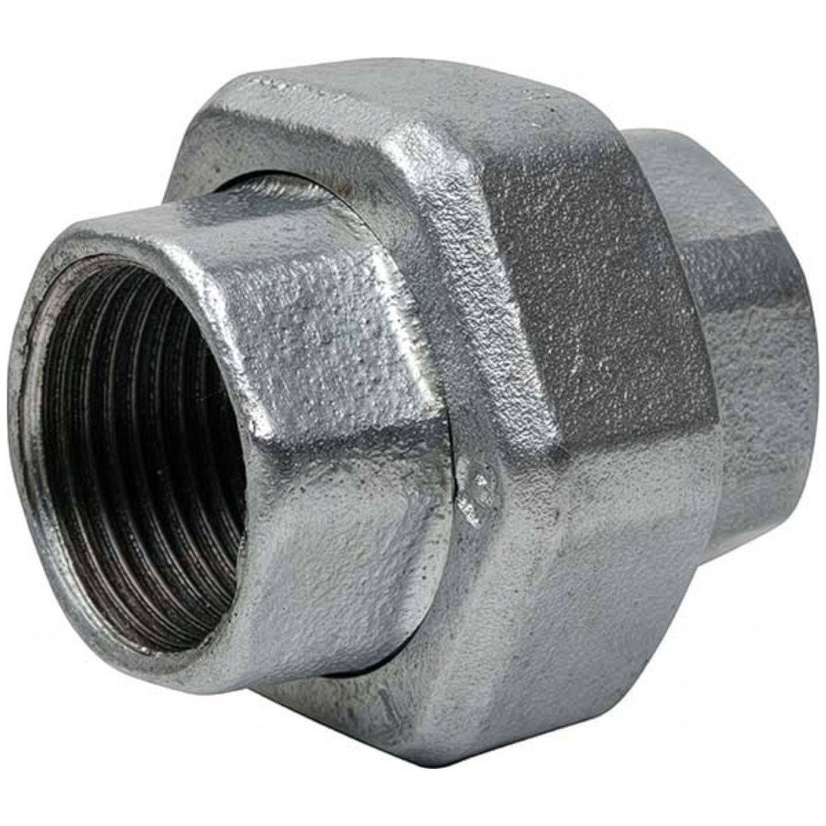 Accesorio de unión de alcance cónico hembra-hembra en hierro fundido maleable galvanizado