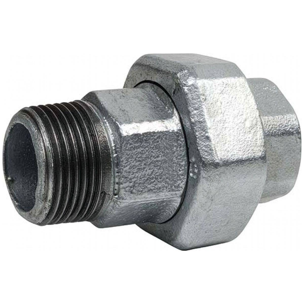 Accesorio de unión de alcance cónico macho-hembra en hierro fundido maleable galvanizado