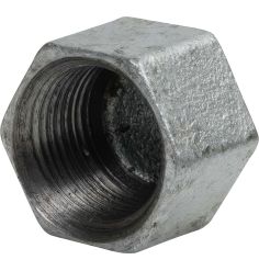 Female cap in galvanized malleable cast iron