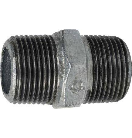 Boquilla macho-macho de fundición maleable galvanizada