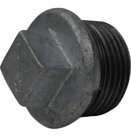 Male Cap with Malleable Cast Iron Stop with Black Core