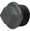 Male Cap with Malleable Cast Iron Stop with Black Core