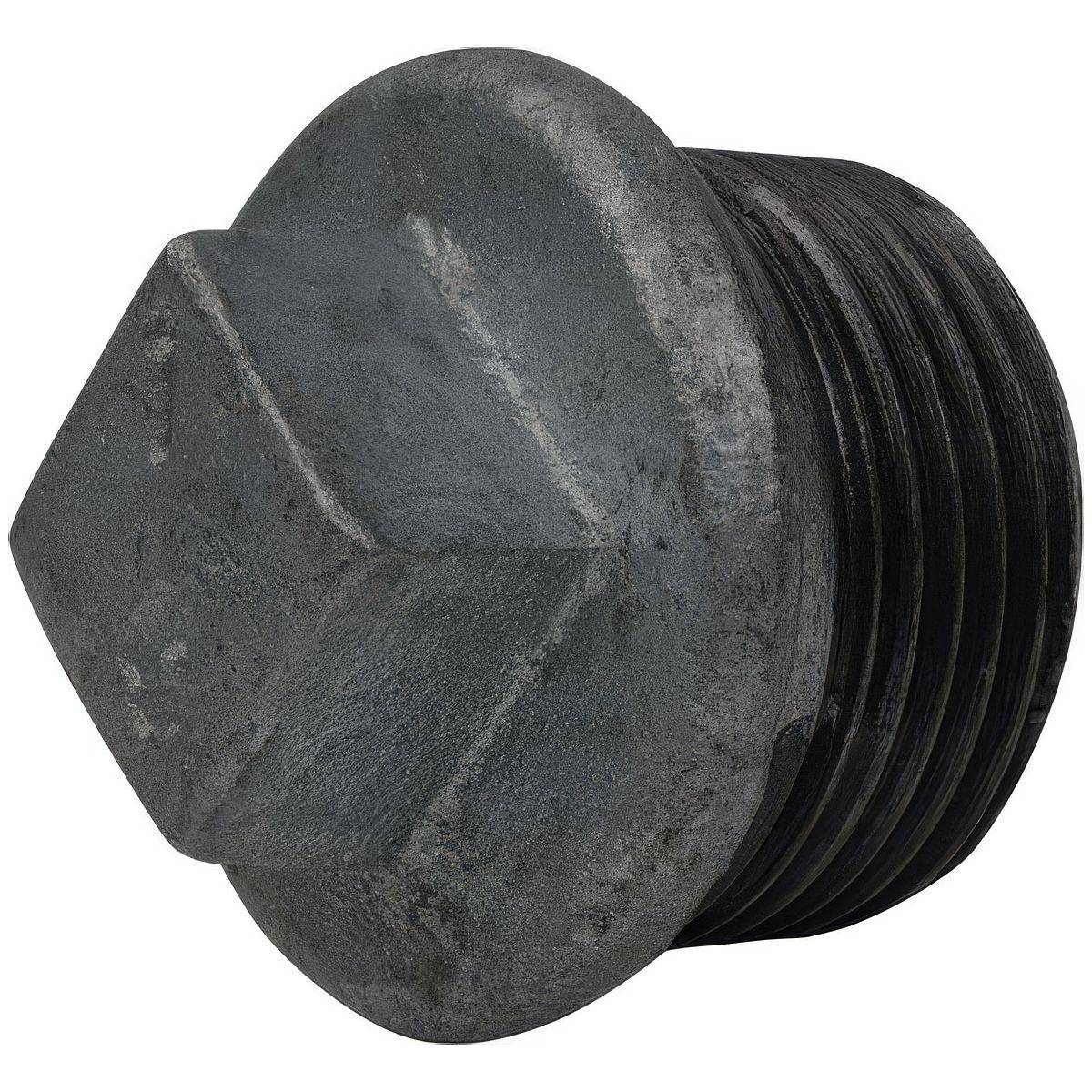 Male Cap with Malleable Cast Iron Stop with Black Core
