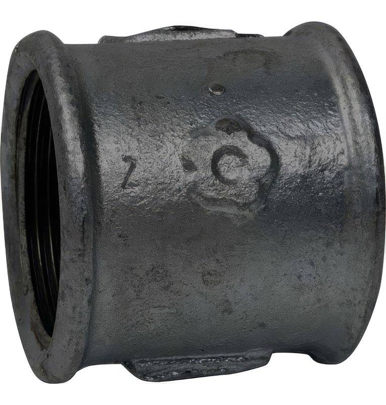 Malleable Cast Iron Female-Female Sleeve with Black Heart