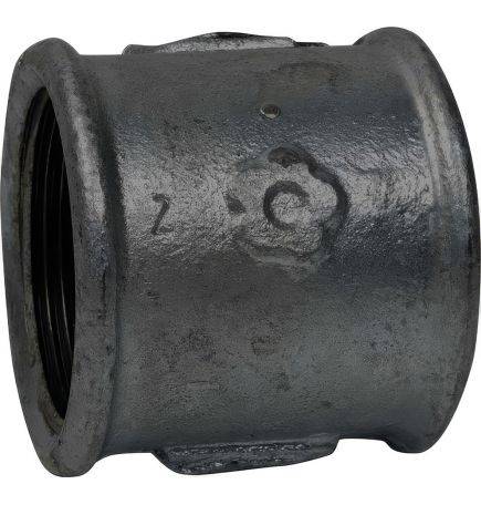 Malleable Cast Iron Female-Female Sleeve with Black Heart