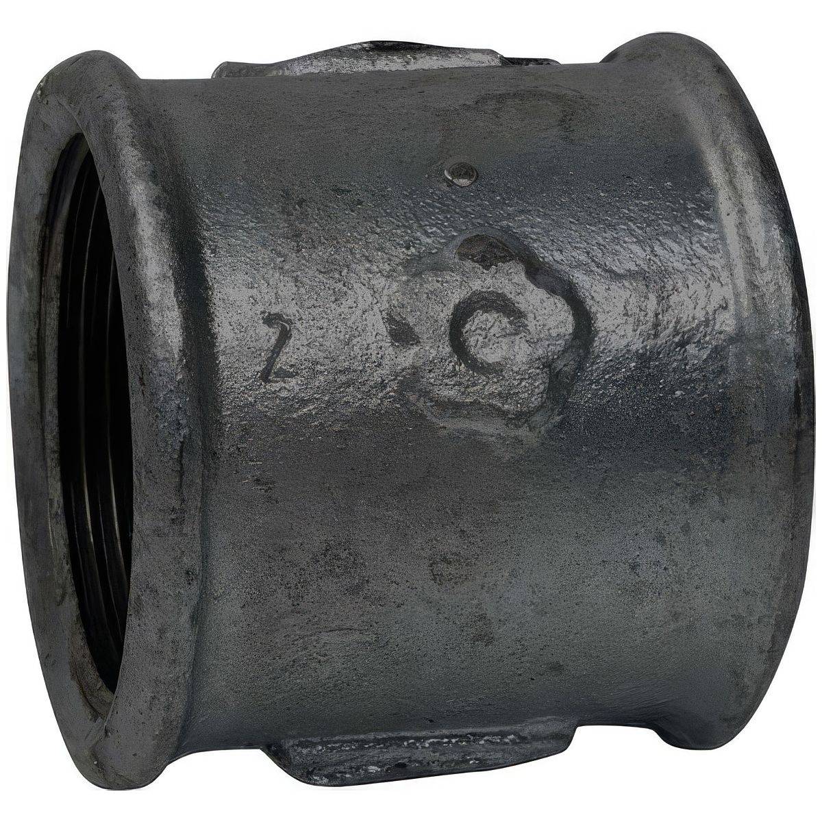 Malleable Cast Iron Female-Female Sleeve with Black Heart