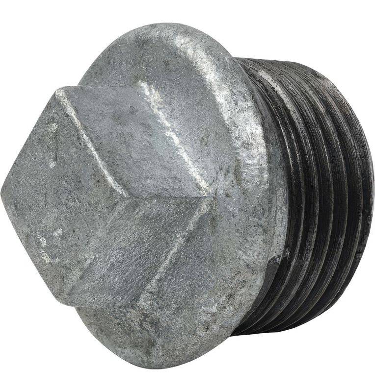 Tapa macho con tope de hierro fundido maleable galvanizado