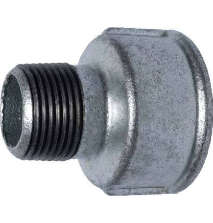 Galvanized malleable cast iron female-to-male reduction