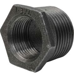 Single male/female reduction in black malleable cast iron - Pro ISO 7-1 connection