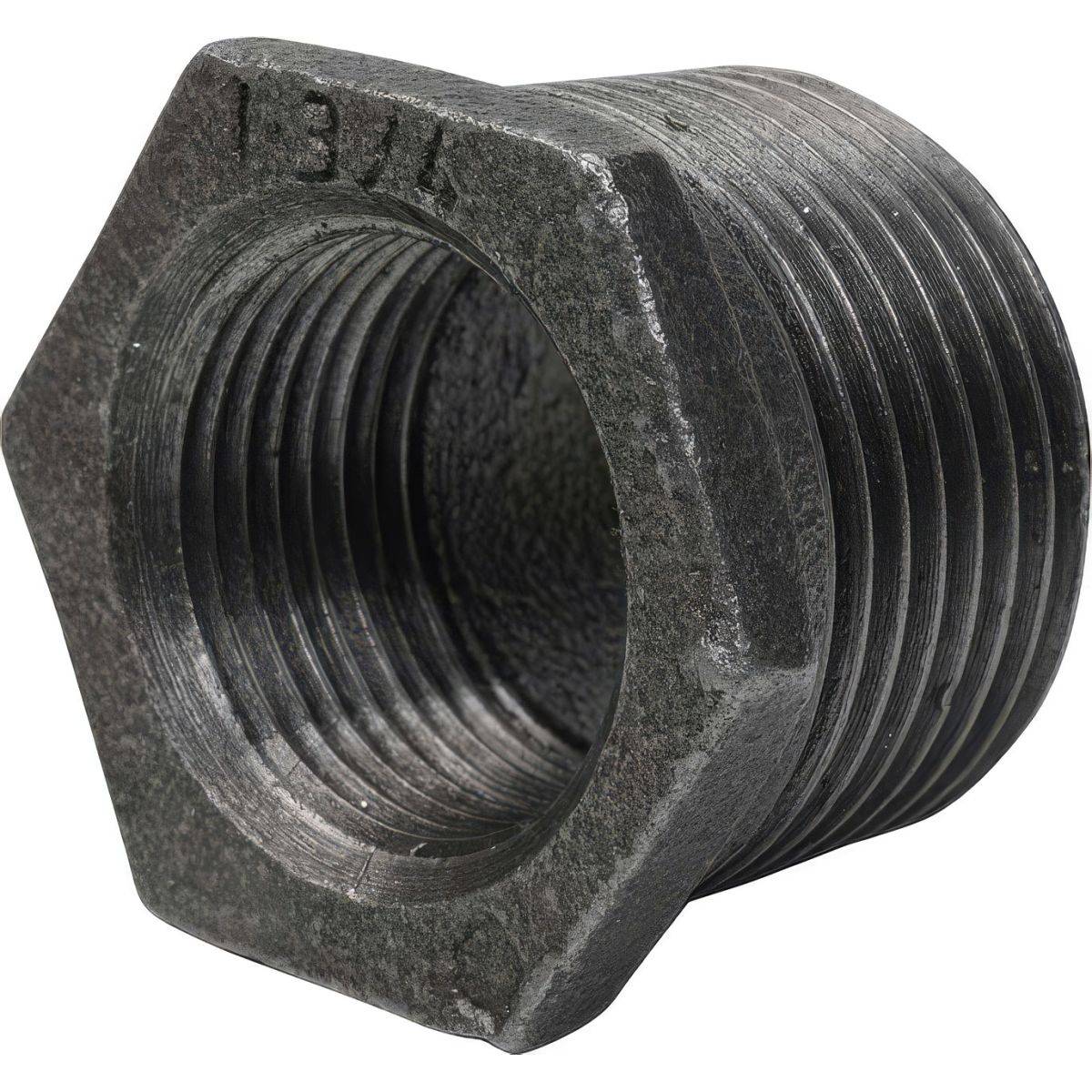 Single male/female reduction in black malleable cast iron - Pro ISO 7-1 connection