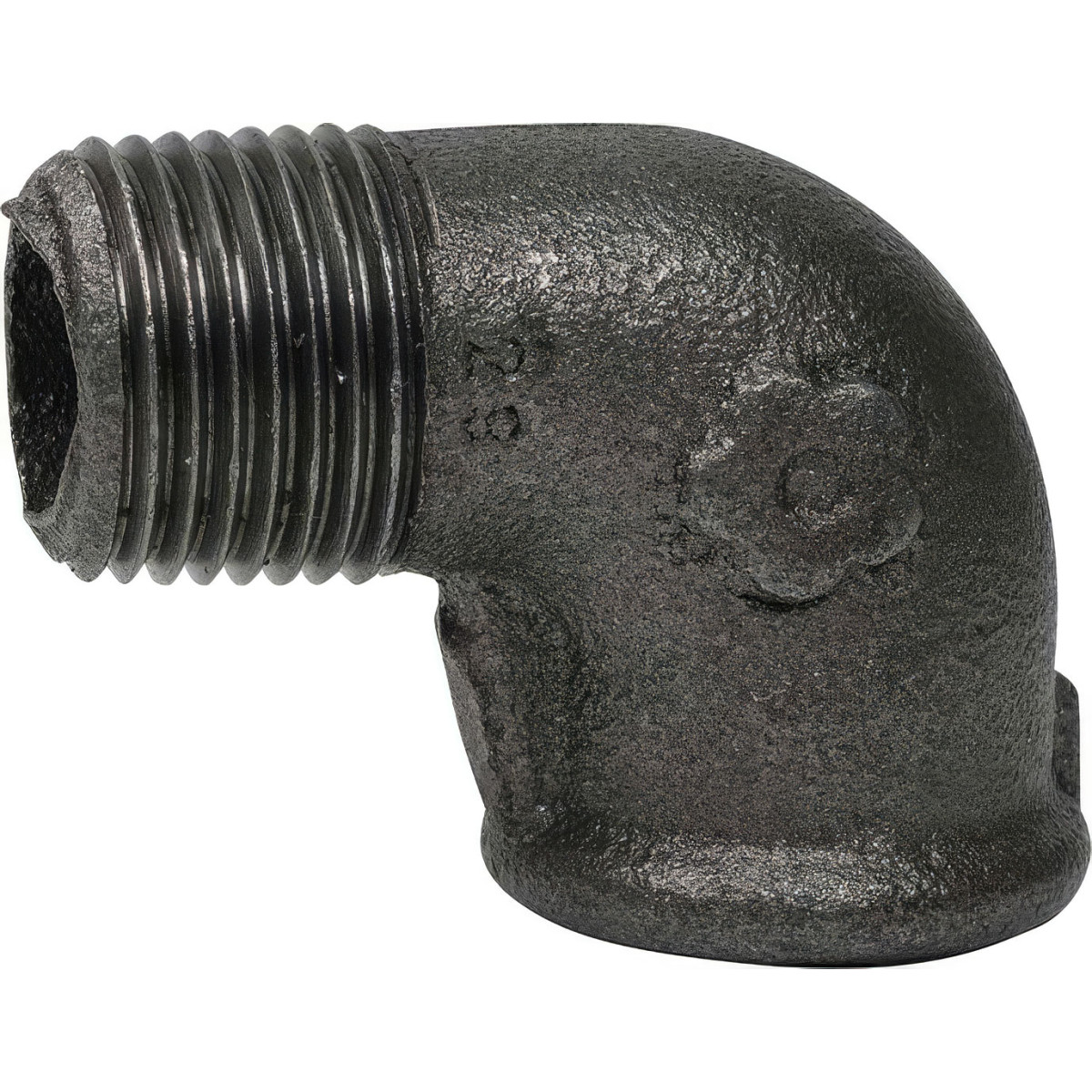 Conector de codo de 90° macho/hembra | Fundición maleable negra EN 10242