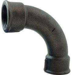 Coude à grand rayon fonte maléable coeur noir 90° Femelle/Femelle
