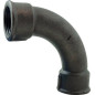 Large Radius Elbow Malleable Cast Iron 90° Black Heart Female/Female