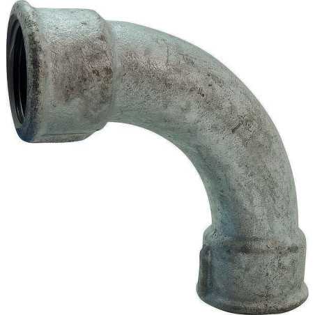 Codo de radio ancho de 90° | Fundición maleable galvanizada hembra/hembra EN 10242