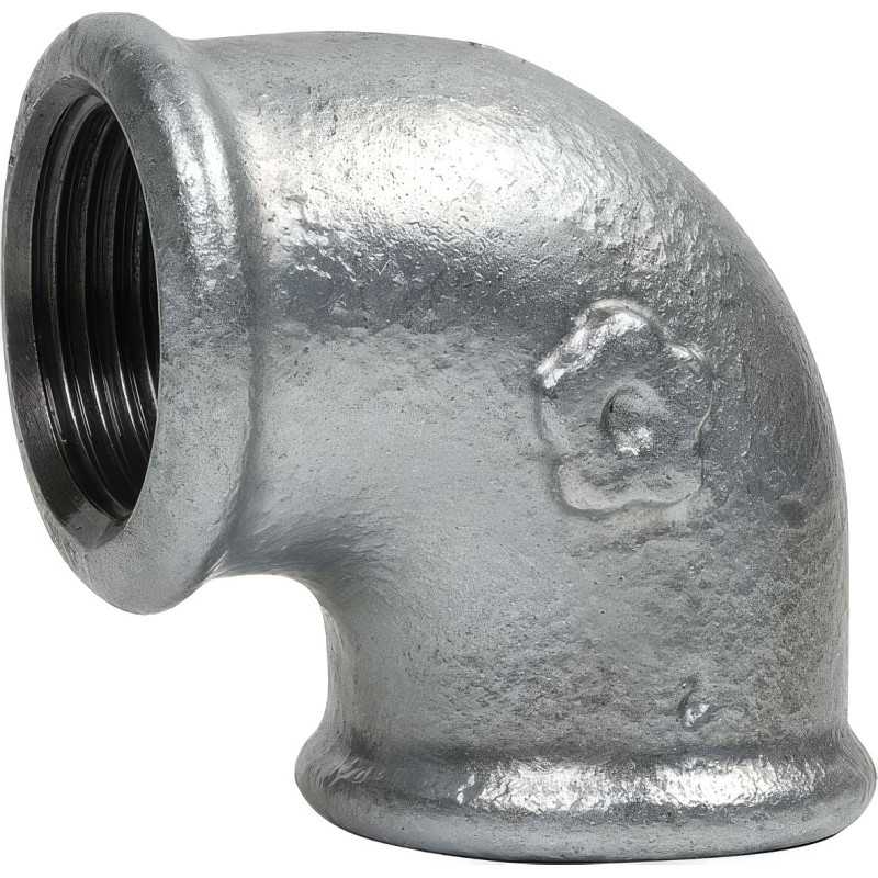 90° Female Elbow Connector | Galvanized malleable cast iron EN 10242