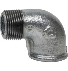 90° Winkelstecker Stecker/Buchse | Verzinktes Temperguss EN 10242