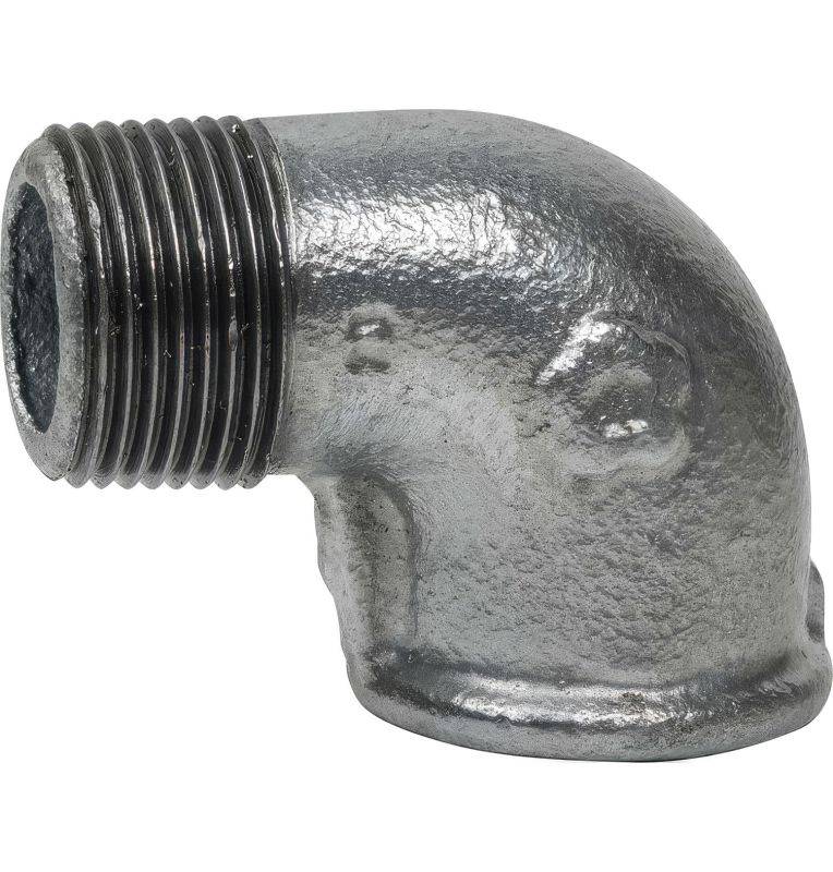 90° Winkelstecker Stecker/Buchse | Verzinktes Temperguss EN 10242