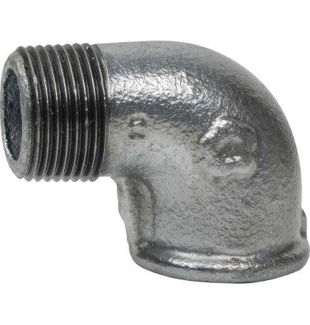 Conector de codo de 90° macho/hembra | Fundición maleable galvanizada EN 10242