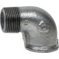 90° Elbow Connector Male/Female | Galvanized malleable cast iron EN 10242