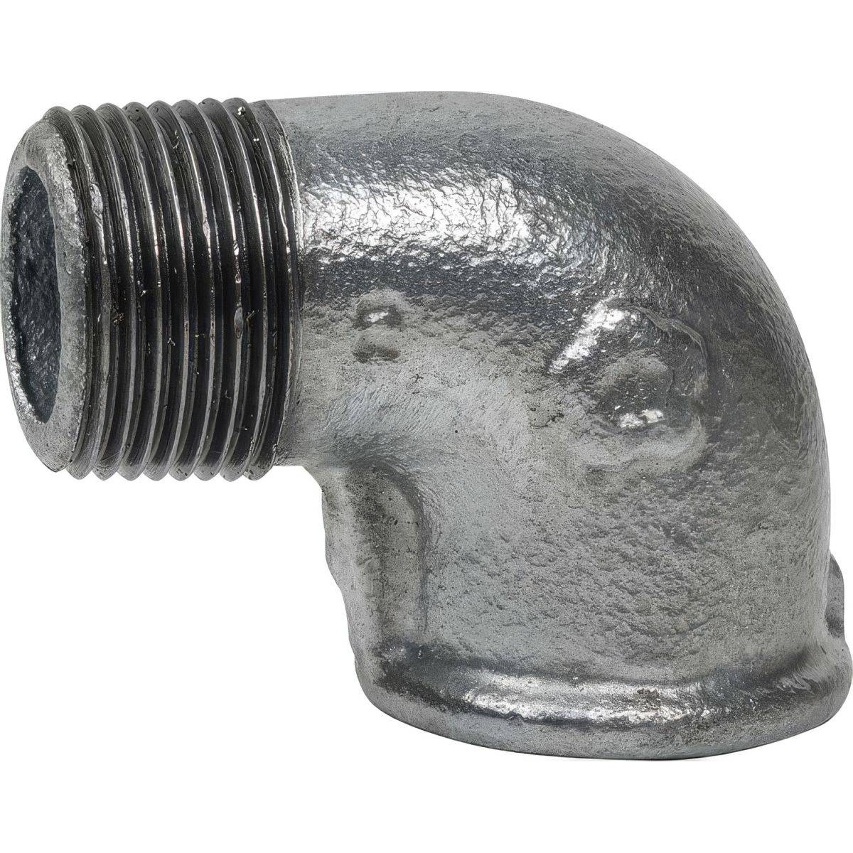 Conector de codo de 90° macho/hembra | Fundición maleable galvanizada EN 10242