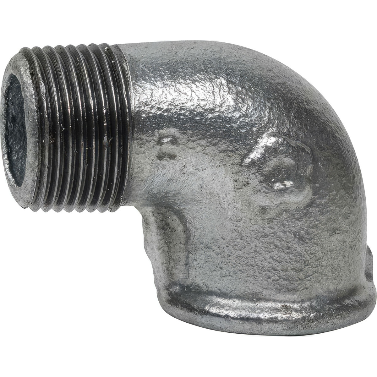 Raccord Coude 90° Mâle/Femelle | Fonte Malléable Galvanisée EN 10242