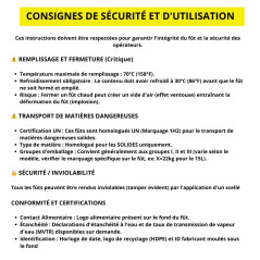 Lot de 4 Fûts CurTec 15L en HDPE : Stockage Sécurisé