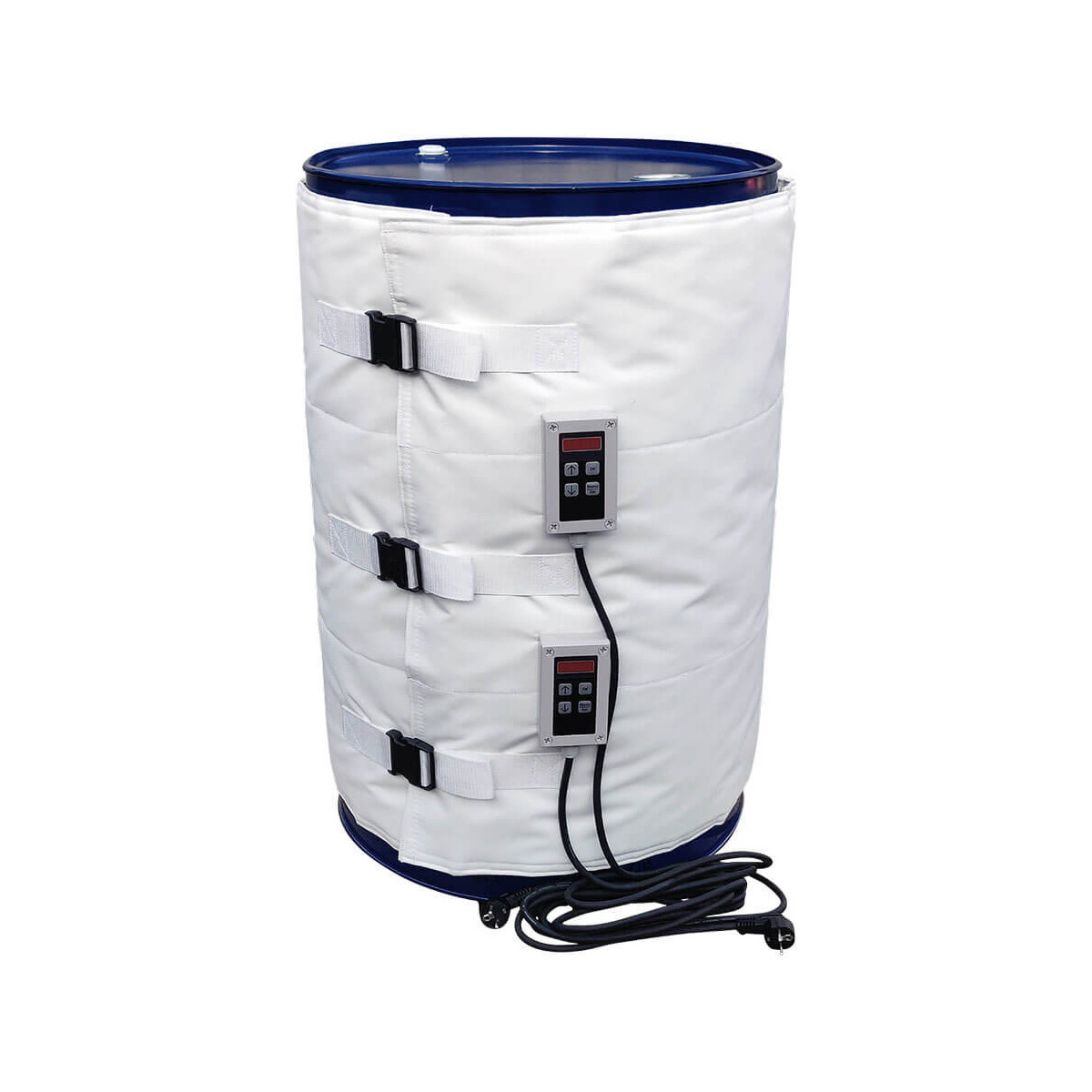 Silicone Drum Heater 120C Food Pharma Grade | Double Thermostat 200L