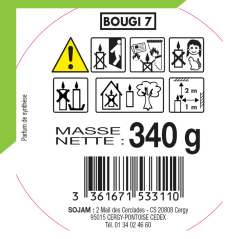 Bougie en Bocal Verre 340g : Parfum Citronnelle Intérieur & Extérieur