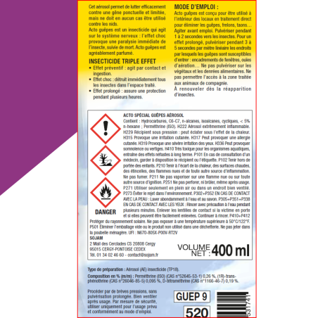 Acto Aerosol Speciale Wasp & Hornet - Effetto Shock Immediato