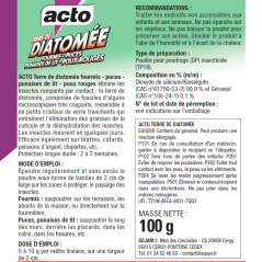 Tierra de Diatomeas Acto : Solución eficaz contra pulgas y cucarachas