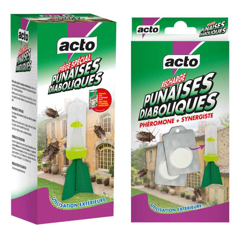 Pack Anti-Punaises Diaboliques : Piège + Recharge Phéromone Acto