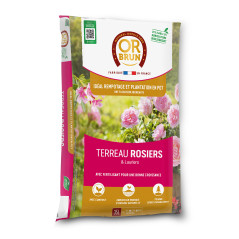 Terreau Rosiers Or Brun 35L - Spécial Rempotage et Plantation