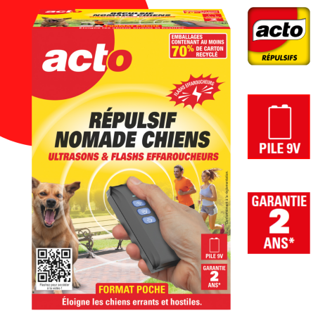 Mantener alejado a un perro agresivo: dispositivo portátil de ecografía ACTO 100 dB