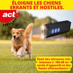 Mantener alejado a un perro agresivo: dispositivo portátil de ecografía ACTO 100 dB