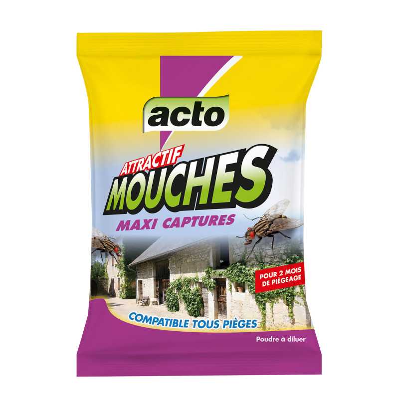 Fly Attractant ACTO 125g: recarga de polvo para capturas masivas