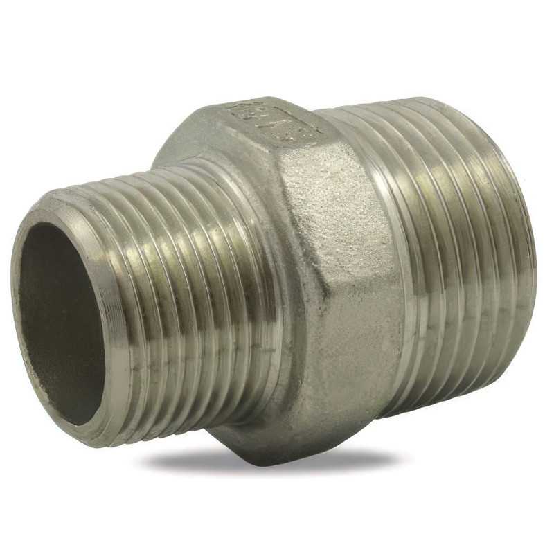 Mamelon réduit male / male en inox 316