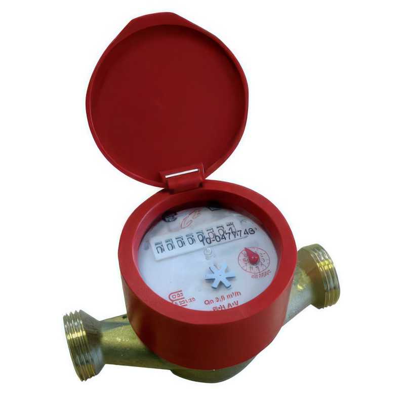 Medidor de agua caliente divisional | Latón Único en Spray | 90°C