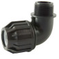 Gomito maschio a 90° con compressione PE | Thread BSP | Polipropilene