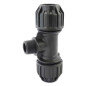 T a compressione PE a 90° con bypass maschio BSP | PN16 T a compressione PE a 90° con bypass maschio BSP | PN16