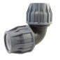 Gomito di compressione a 90° per tubo in PVC | Anello POM Gomito di compressione a 90° per tubo in PVC | Anello POM