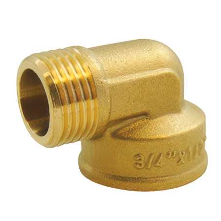 Codo reducido hembra - tornillo de latón macho