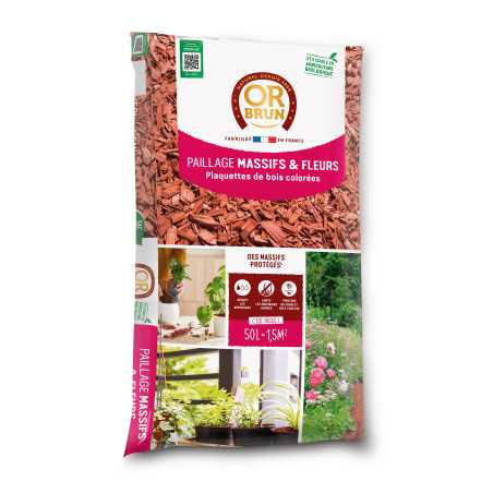 Red Wood Chips Or Brun 50L - Decorative Mulch Maritime Pine 10-40